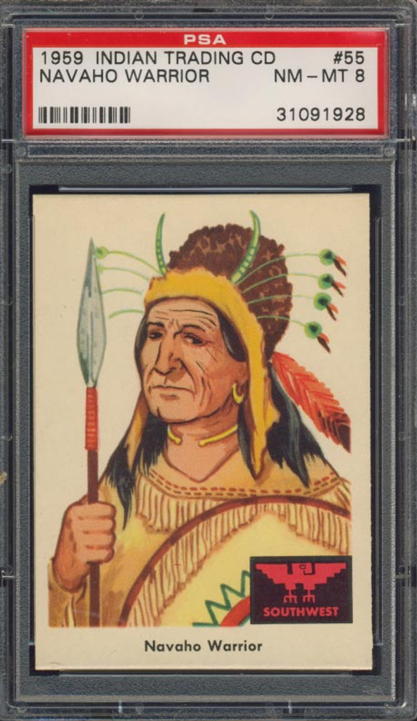 1959 INDIAN'S #55 NAVAHO WARRIOR  PSA 8 NM-MT   #*