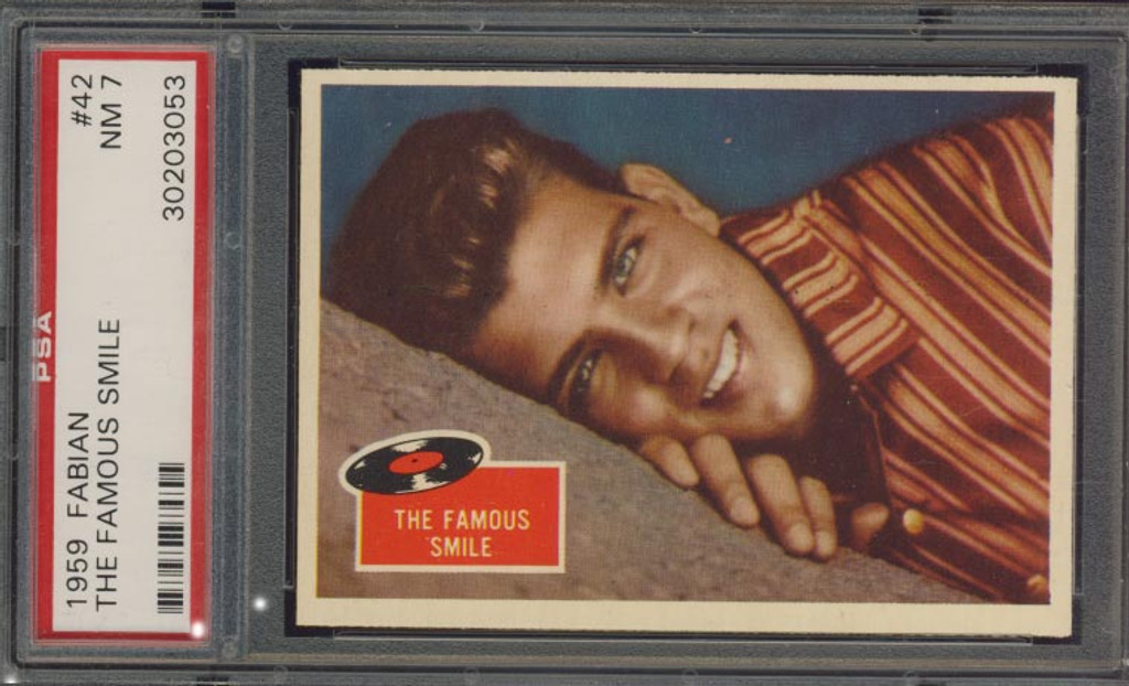 1959 Fabian #42 The Famous Smile PSA 7 NM  #*