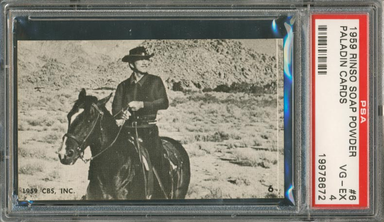1959 PALADIN "RINSO SOAP POWDER" #6 PSA 4 VG-EX  #*