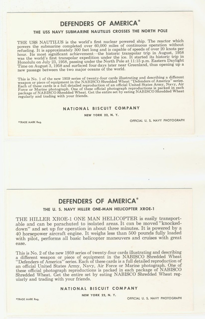 1959 Nabisco F275-3b Defenders Of America 2nd Series Set (24)  #*sku37243