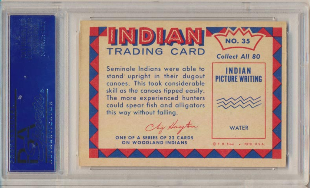 1959 INDIAN'S #35 SEMINOLE HUNTING PSA 8 NM-MT  #*#