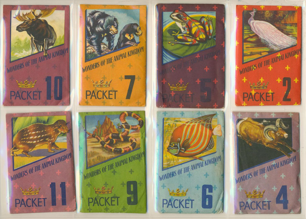 1959 Wonders Of The Animal Kingdom 21 Different Packs, Book, Slip Cover  #*