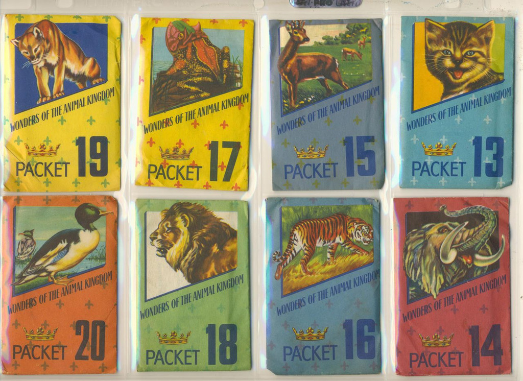 1959 Wonders Of The Animal Kingdom 21 Different Packs, Book, Slip Cover  #*