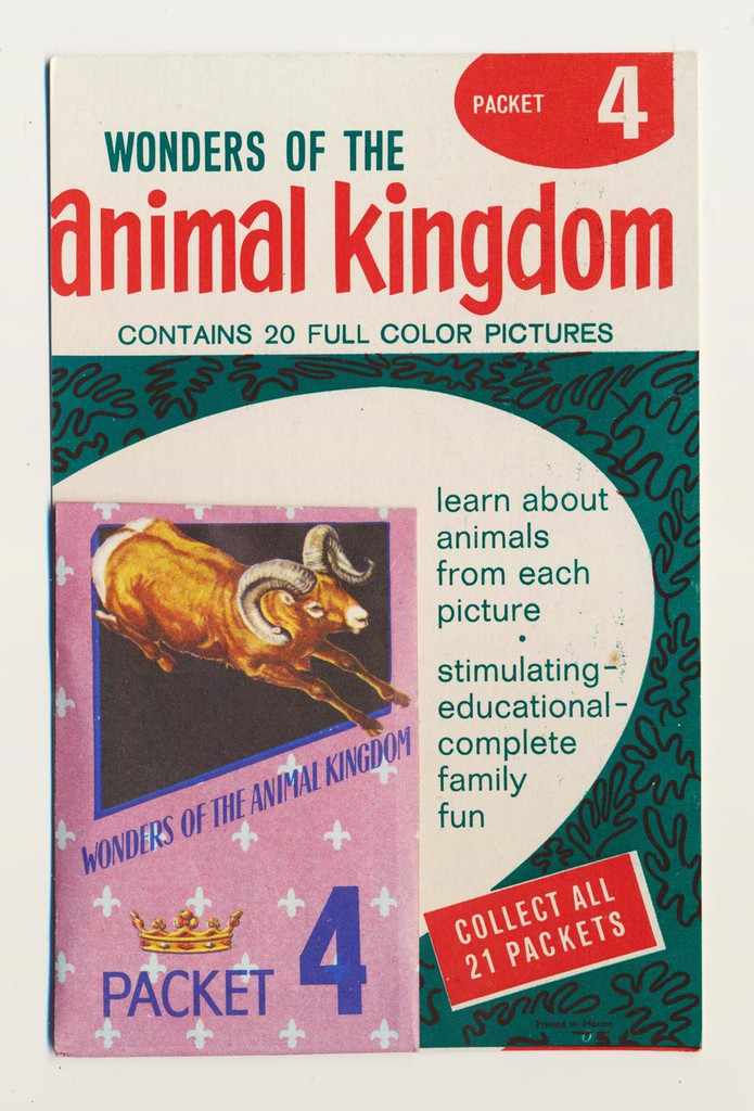 1959 Wonders Of The Animal Kingdom Stickers (Made In Mexico) 40/50   #*