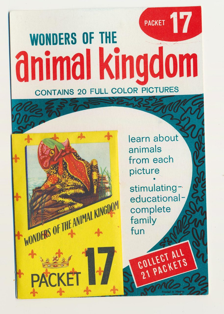 1959 Wonders Of The Animal Kingdom Stickers (Made In Mexico) 40/50   #*