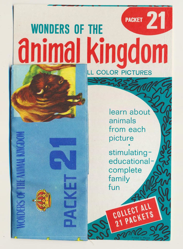 1959 Wonders Of The Animal Kingdom Stickers (Made In Mexico) 40/50   #*