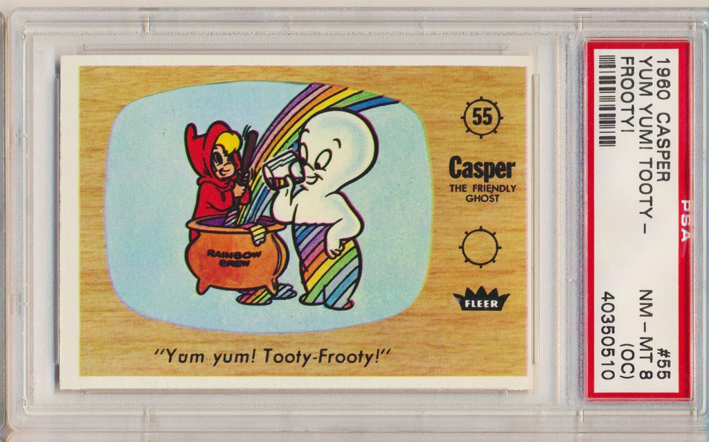 1960 Fleer Casper #55  Yam Yum !!  Tooty Frooty  !!   PSA 8 O/C Nm-Mt   #*