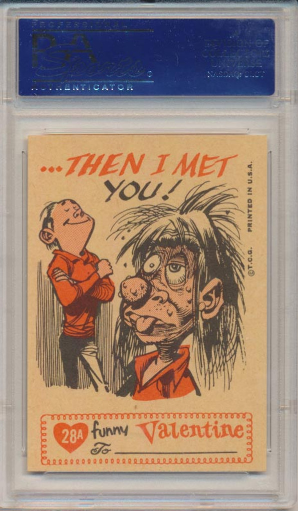 1960 FUNNY VALENTINES #28A I USED TO FEEL...PSA 8 NM-MT   #*