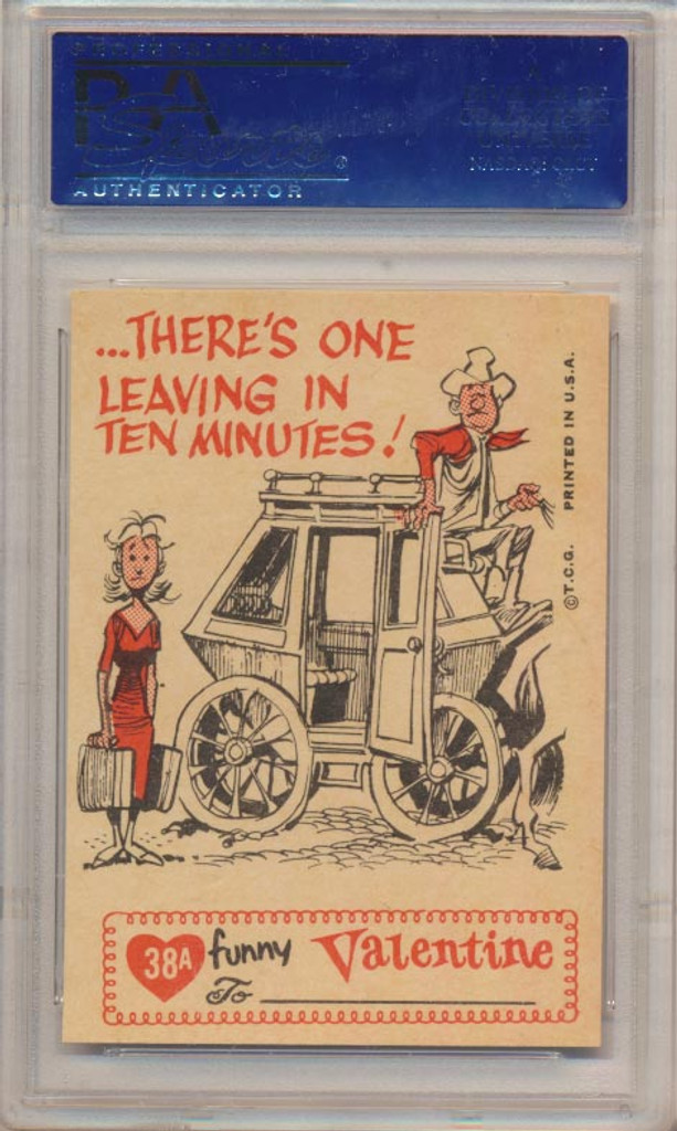 1960 FUNNY VALENTINES #38A YOU OUGHT TO BE.... PSA 8 NM-MT   #*