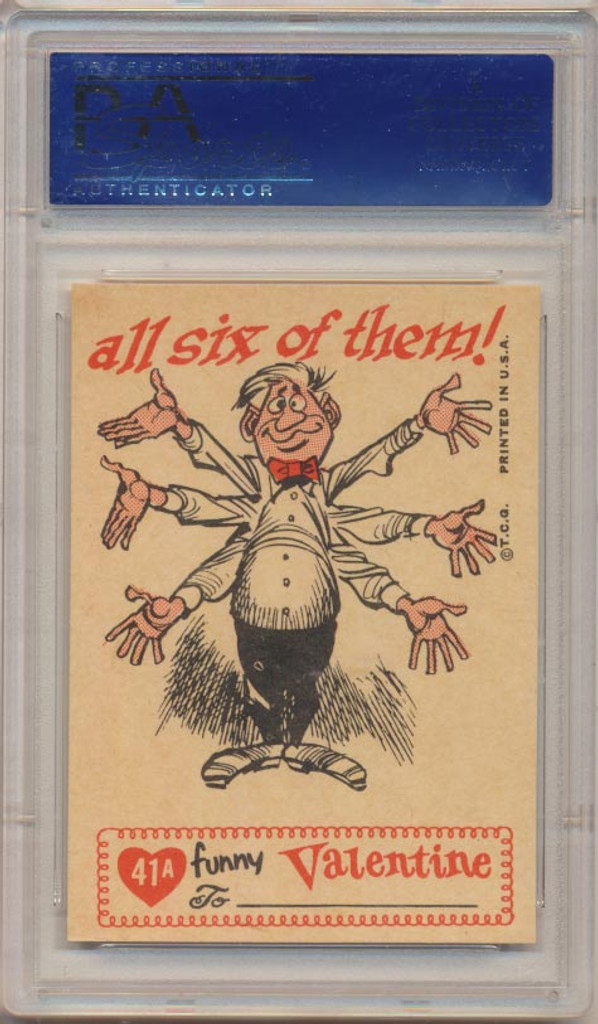 1960 FUNNY VALENTINES #41A DARLING I LONG TO... PSA 7 NM   #*