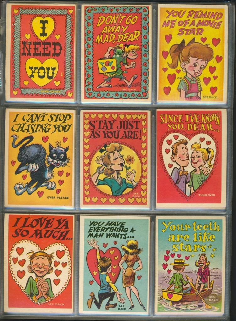 1959 Topps Funny Valentines Series 1 Set 66 Low Grade   #*