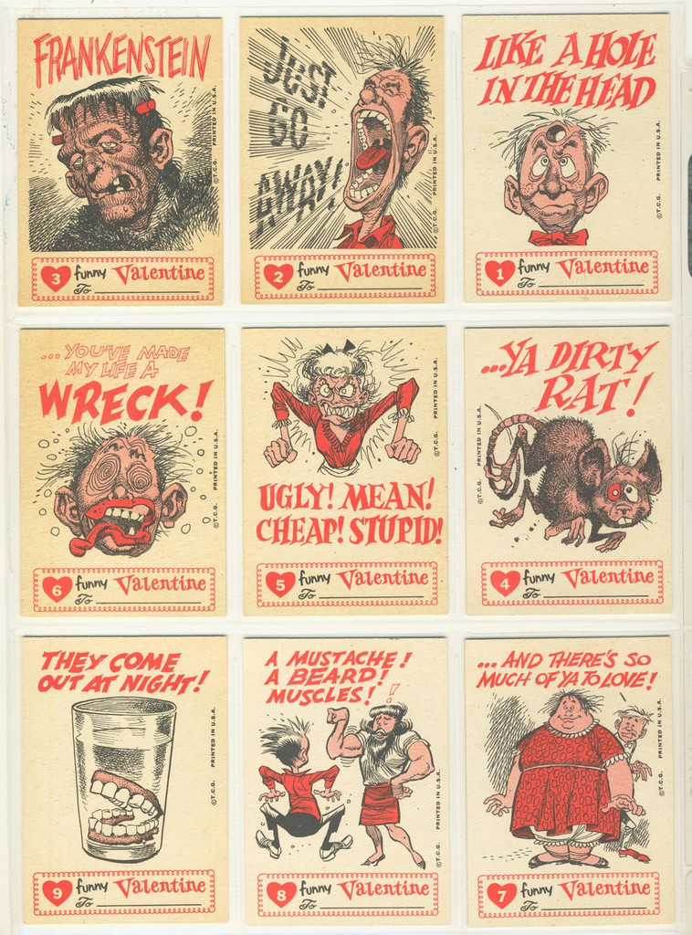 1959 Topps Funny Valentines 1st Series Set (66) #1 Set   #*