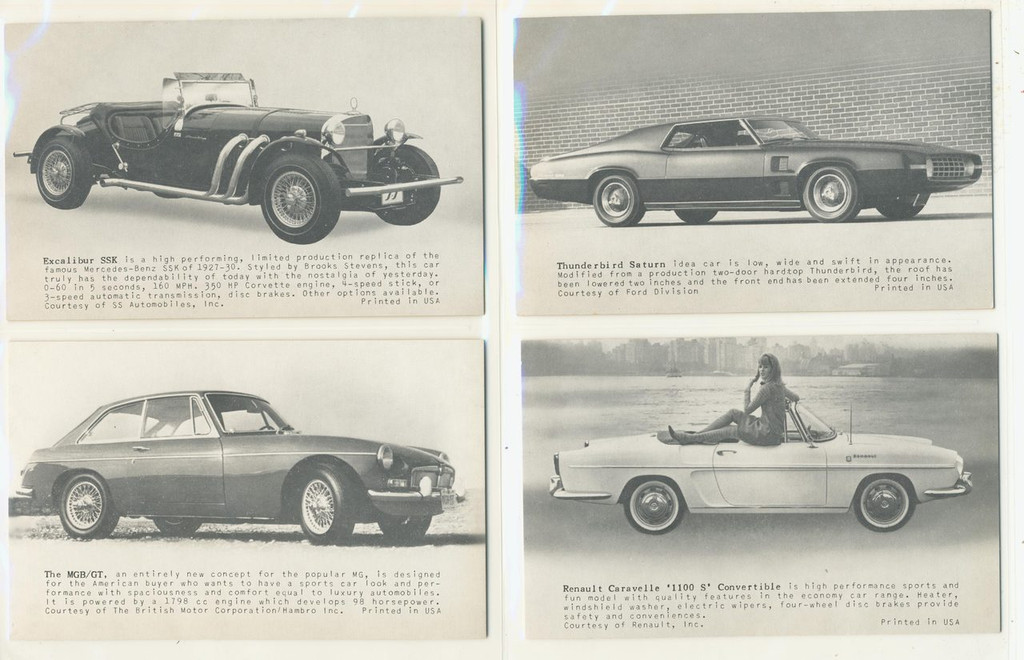 1960 Exhibts Cards Sports Cars Set 32  #*sku3292