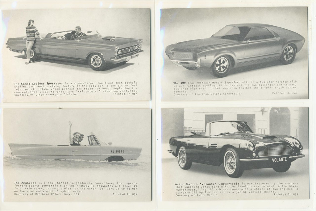 1960 Exhibts Cards Sports Cars Set 32  #*sku3292