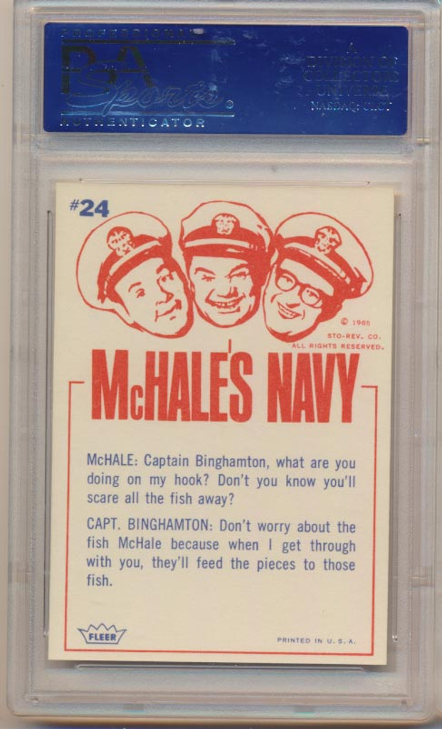 1965 McHALE'S NAVY #24 ALL RIGHT...PSA 9 MINT   #*