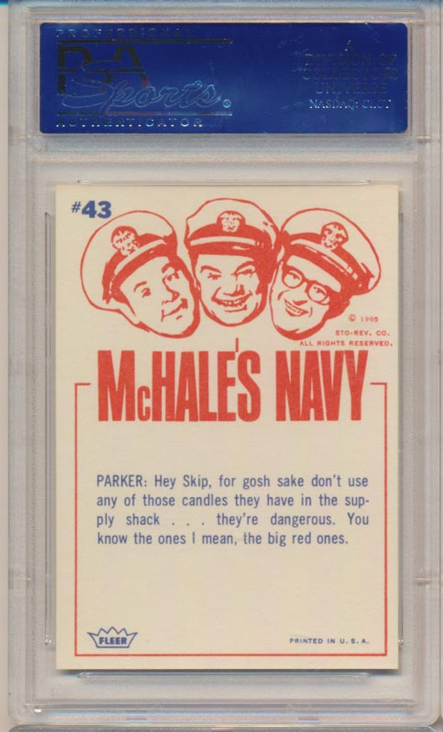 1965 McHALE'S NAVY #43 HELP, I WANT MY...PSA 9 MINT   #*