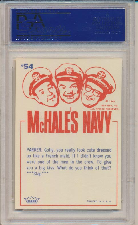 1965 McHALE'S NAVY #54 BOY, YOU'RE THE...PSA 9 MINT   #*