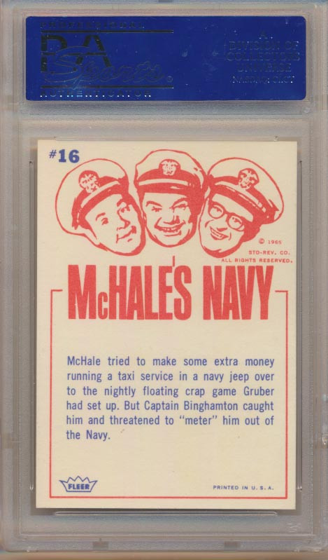 1965 McHALE'S NAVY #16 ANYONE WANT A TAXI?...PSA 9 MINT   #*