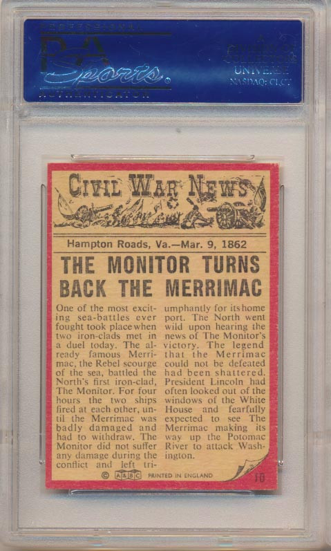 1965 A.B.C. CIVIL WAR NEWS #10 DESTRUCTION AT SEA...PSA 7 NM  #*sku22629