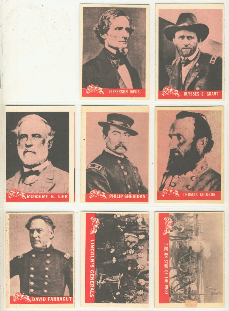 1965 Bettman Civil War Picture Cards W 543 Near Set 54/55    #*