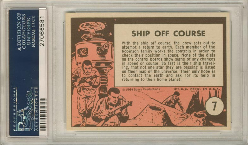 1966 Topps Lost In Space #7 Ship Off Course PSA 8 Nm-Mt  #*