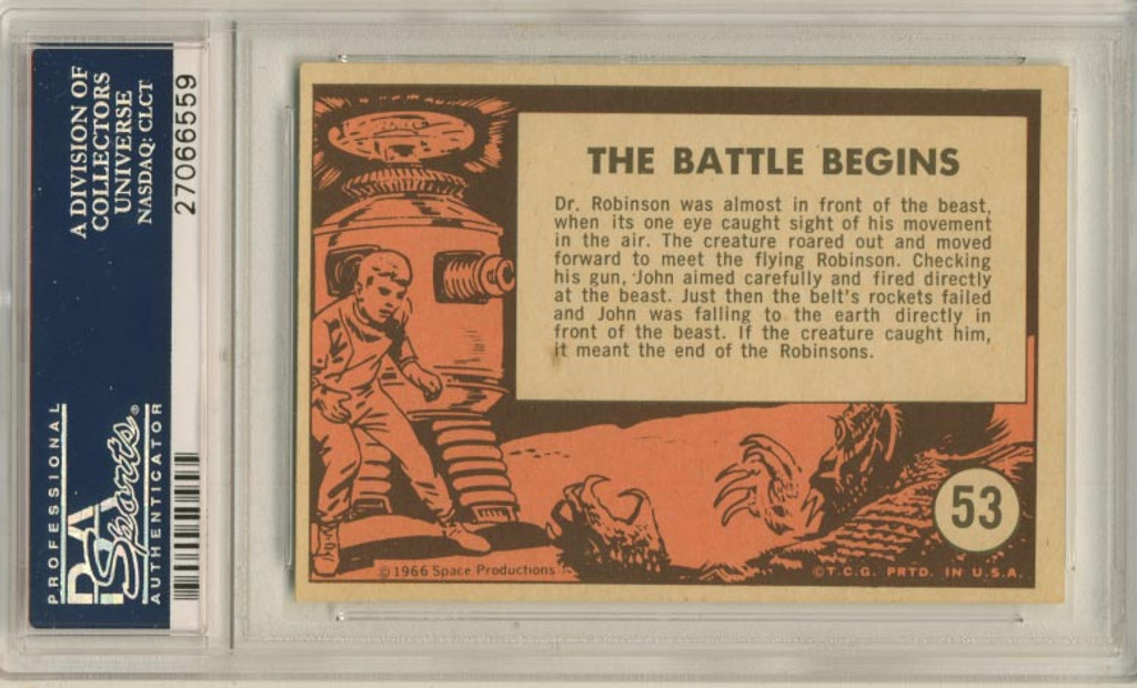 1966 Topps Lost In Space #53 The Battle Begins PSA 7 NM  #*