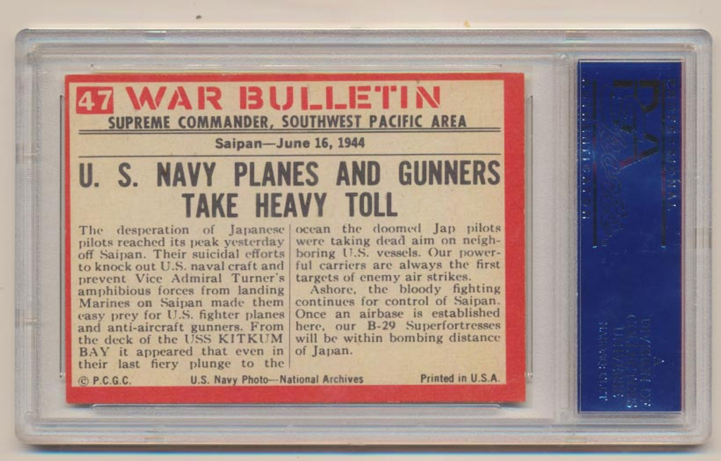 1965 WAR BULLETIN #47 FLAMING MEATBALL PSA 7 NM  #*