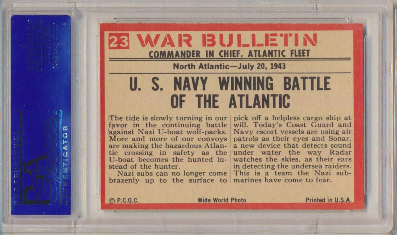 1965 WAR BULLETIN #23 SOLE SURVIVOR PSA 9 O/C MINT   #*sku12063