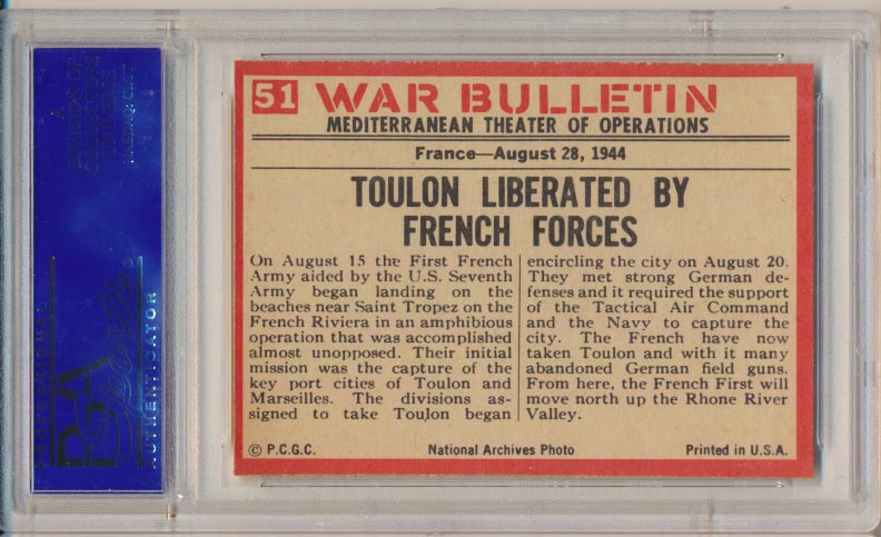 1965 WAR BULLETIN #51 HOME AGAIN PSA 9 O/C MINT   #*sku12068