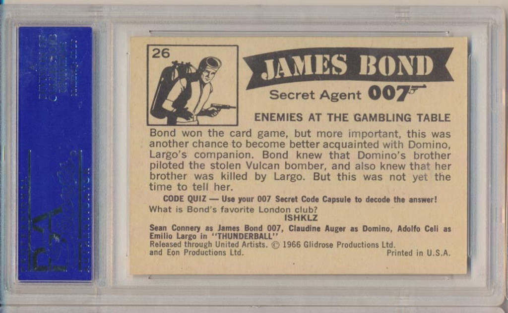 1966 JAMES BOND TB #26 ENEMIES AT THE...PSA 7 NM   #*