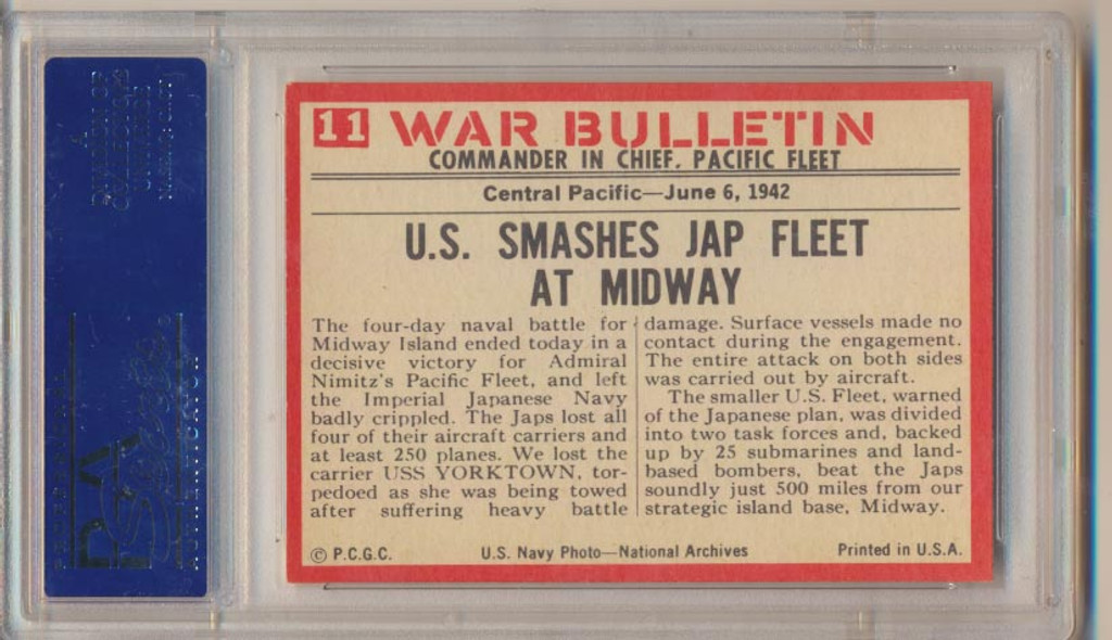 1965 WAR BULLETIN #11 VICTORY AT SEA PSA 8 NM-MT   #*