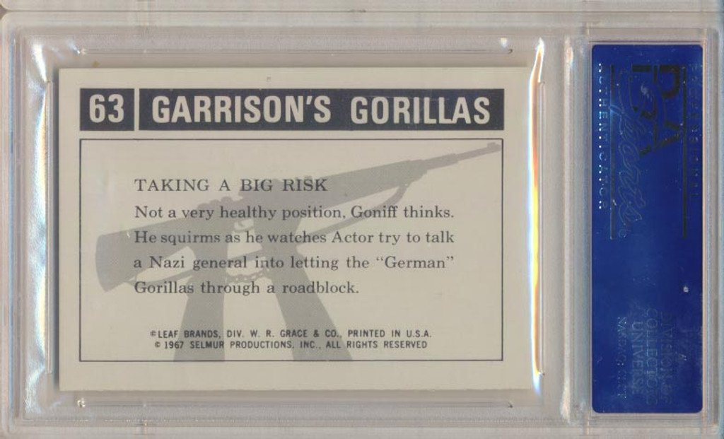1967 GARRISON'S GORILLAS #63 TAKING A BIG RISK..  PSA 8 NM-MT   #*
