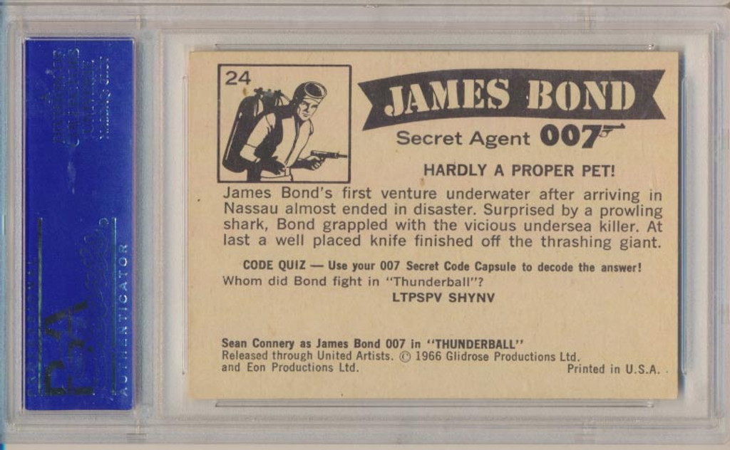 1966 JAMES BOND TB #24 HARDLY A PROPER PET...PSA 7 O/C NM   #*