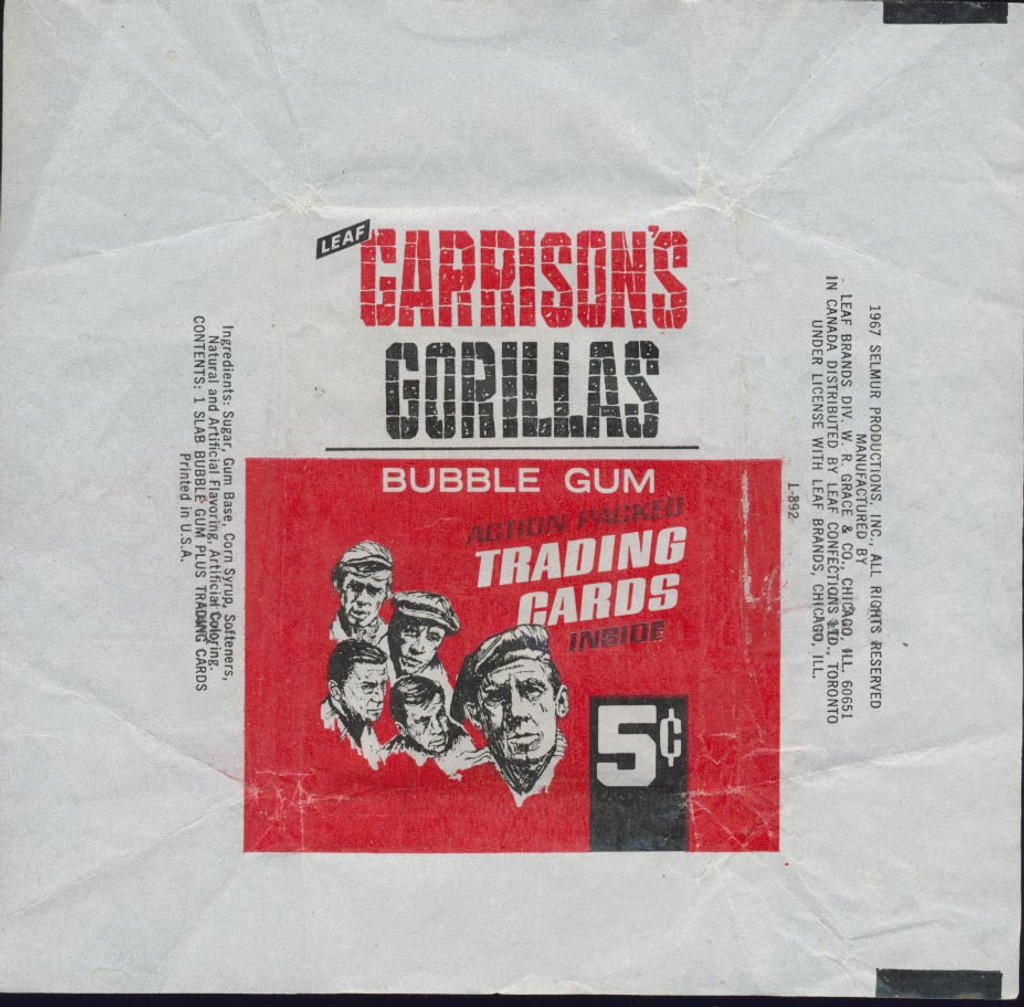 1967 Leaf Garrison's Gorillas 5 Cent Wrapper  #*sku17429w