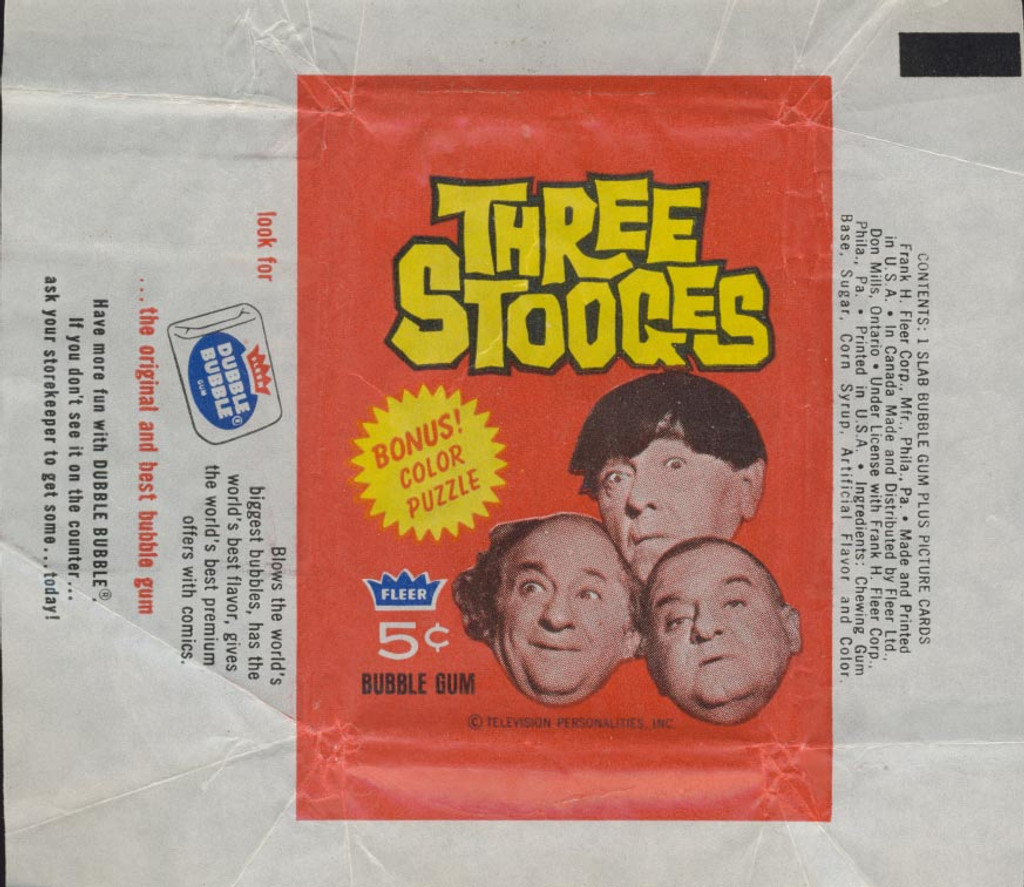 1966 Fleer The Three Stooges 5 Cent Wrapper  #*sku17448