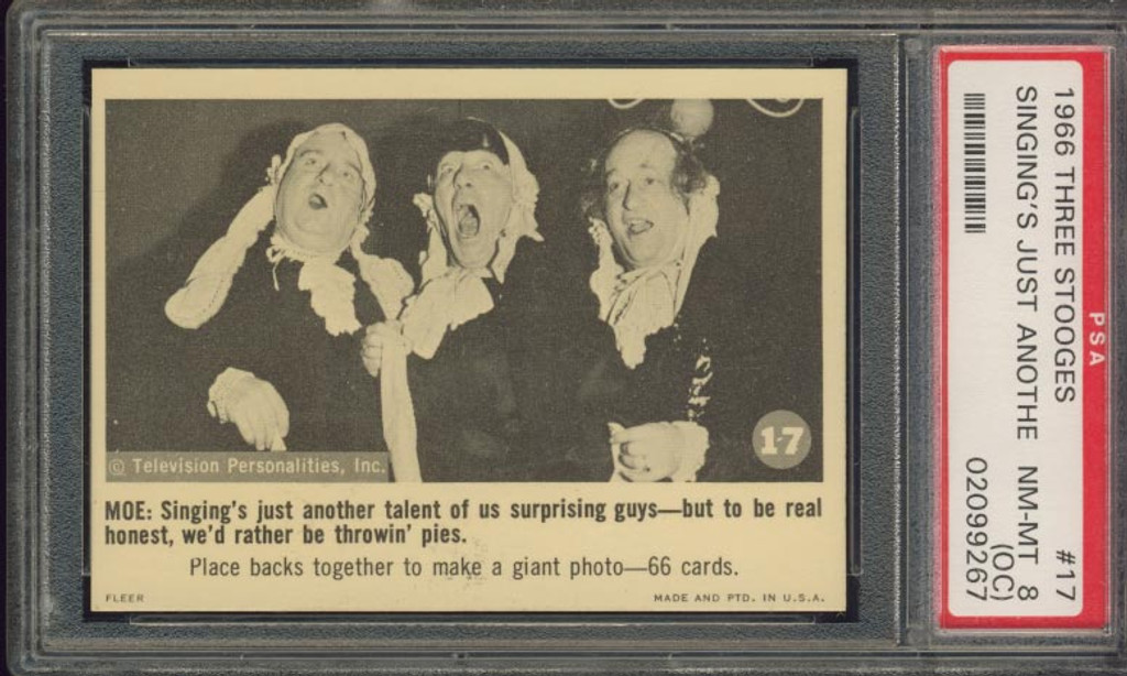 1966 Three Stooges #17 Singing's Just Another Talent PSA 8 (OC)  #*