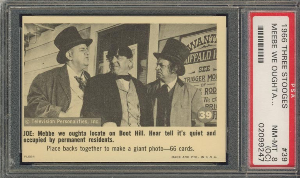 1966 Three Stooges #39 Mebbe We Oughta Locate PSA 8 (OC) NM-MT  #*