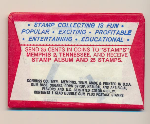 1970'S Donruss  World Of Stamps 5 Cents Wax Pack  #*sku4046w