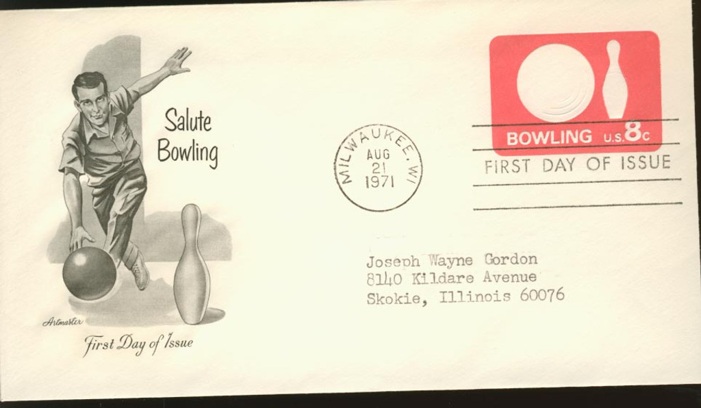 1971 Salute Bowling First Day Of Issue  #*