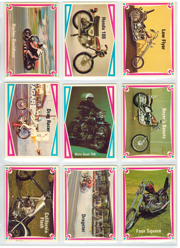 1972 Donruss Chopper & Hot Bikes Set 66   #*