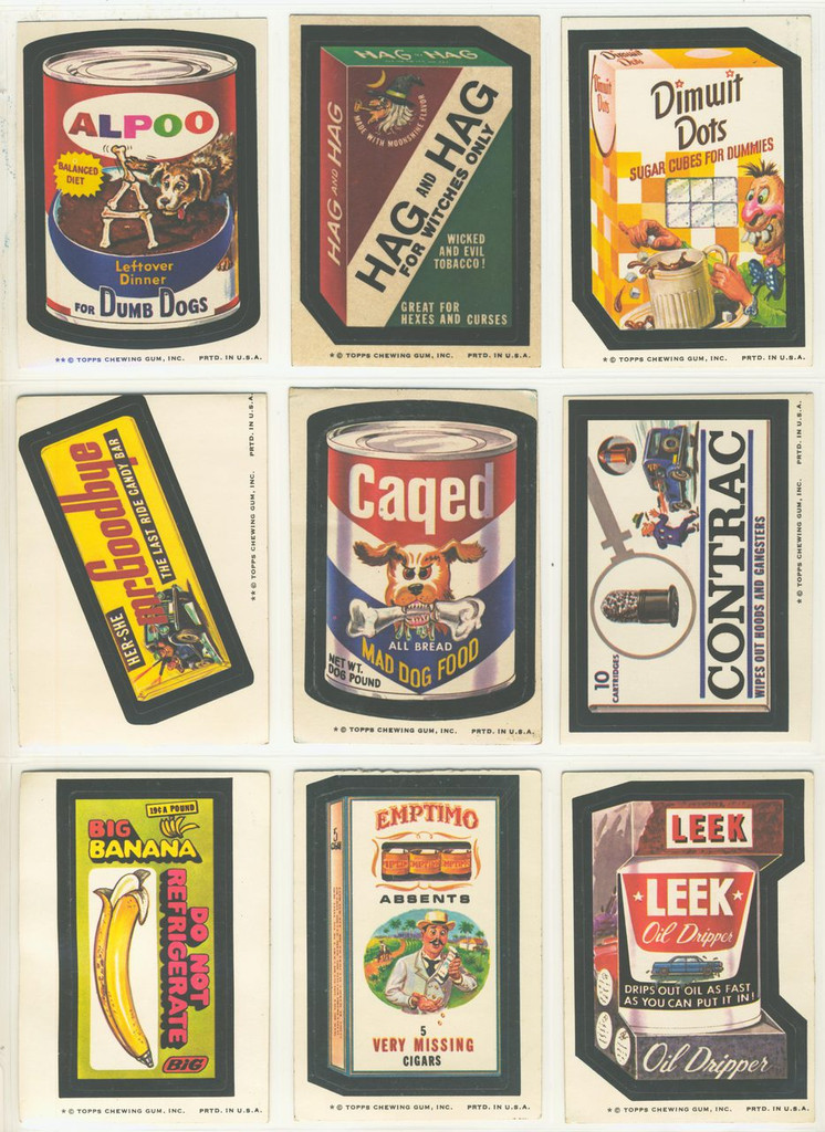 1973/77 Wacky Packages Series 7 Set (33) No Puzzle Low Grade   #*