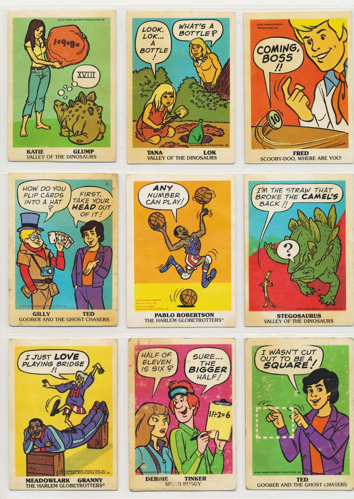 1974 Wonder Bread Hanna-Barbera Magic Trick Cards 25 Low Grade No Check List   #*
