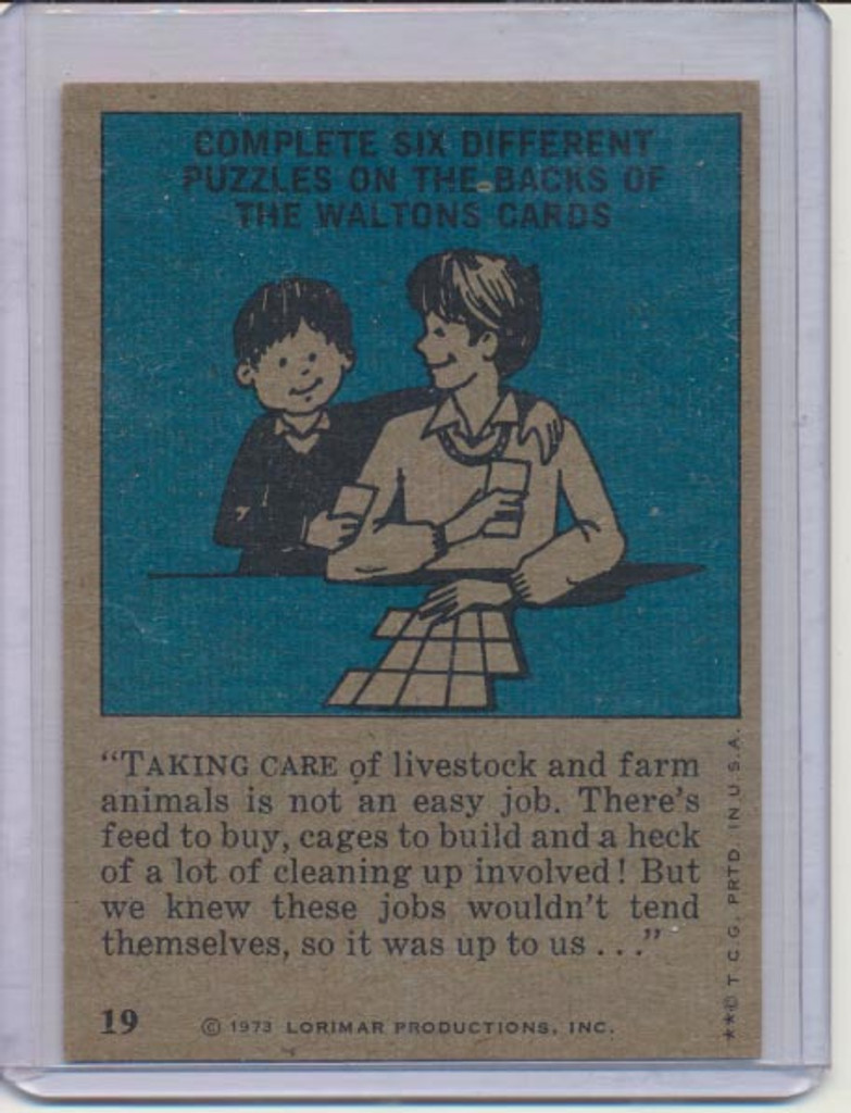 1973 Topps The Walton Test Card #19  The Walton   #*