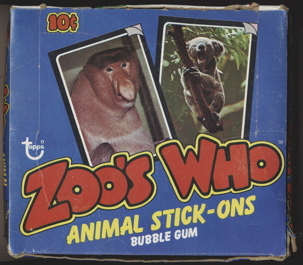 1975 TOPPS ZOO'S WHO (ANIMAL STICK-ONS) WAX BOX (36) PACKS   #*sku16027