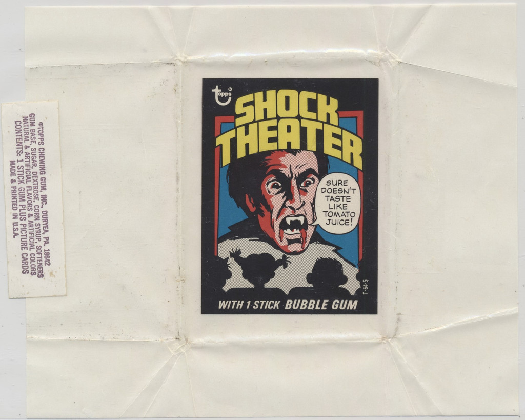 1975 TOPPS SHOCK THEATER TEST WRAPPER   #*sku17445