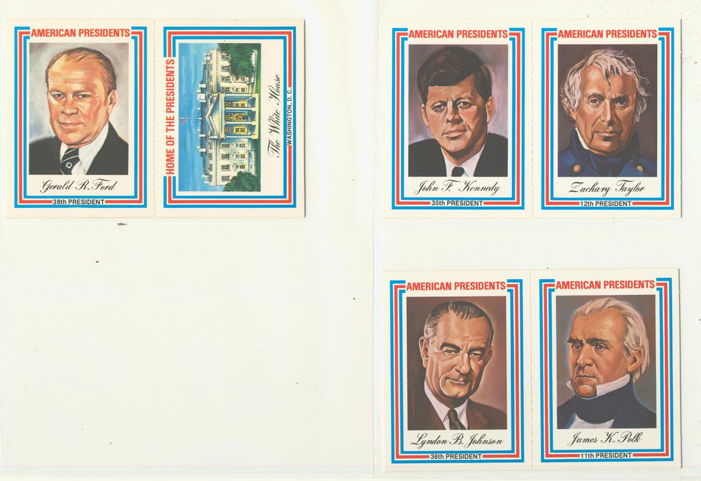 1975 Visual Panographs American Presidents Set Of 2 Card Panels (19) 2 Card Panels   #*sku3274