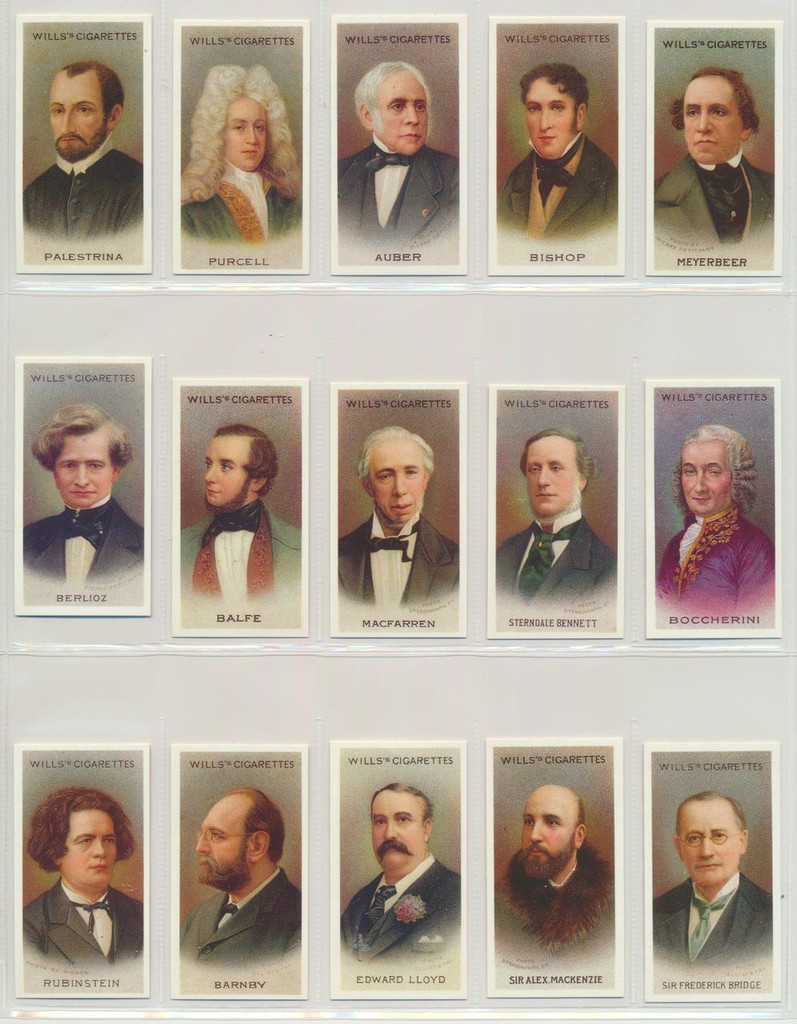 1987 Reprint Set Victory Gallery Musical Celebrities 2nd Series Set 58  #*