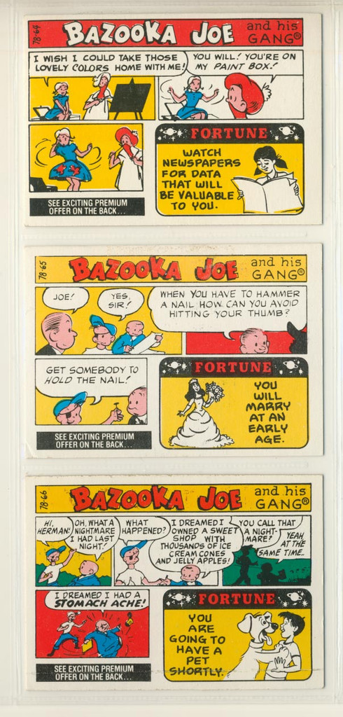 1978 Bazooka Joe And His Gang 65/66 Missing #9  #*