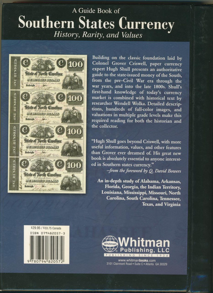 2007 A Guide Book Of Southern States Currency  #*