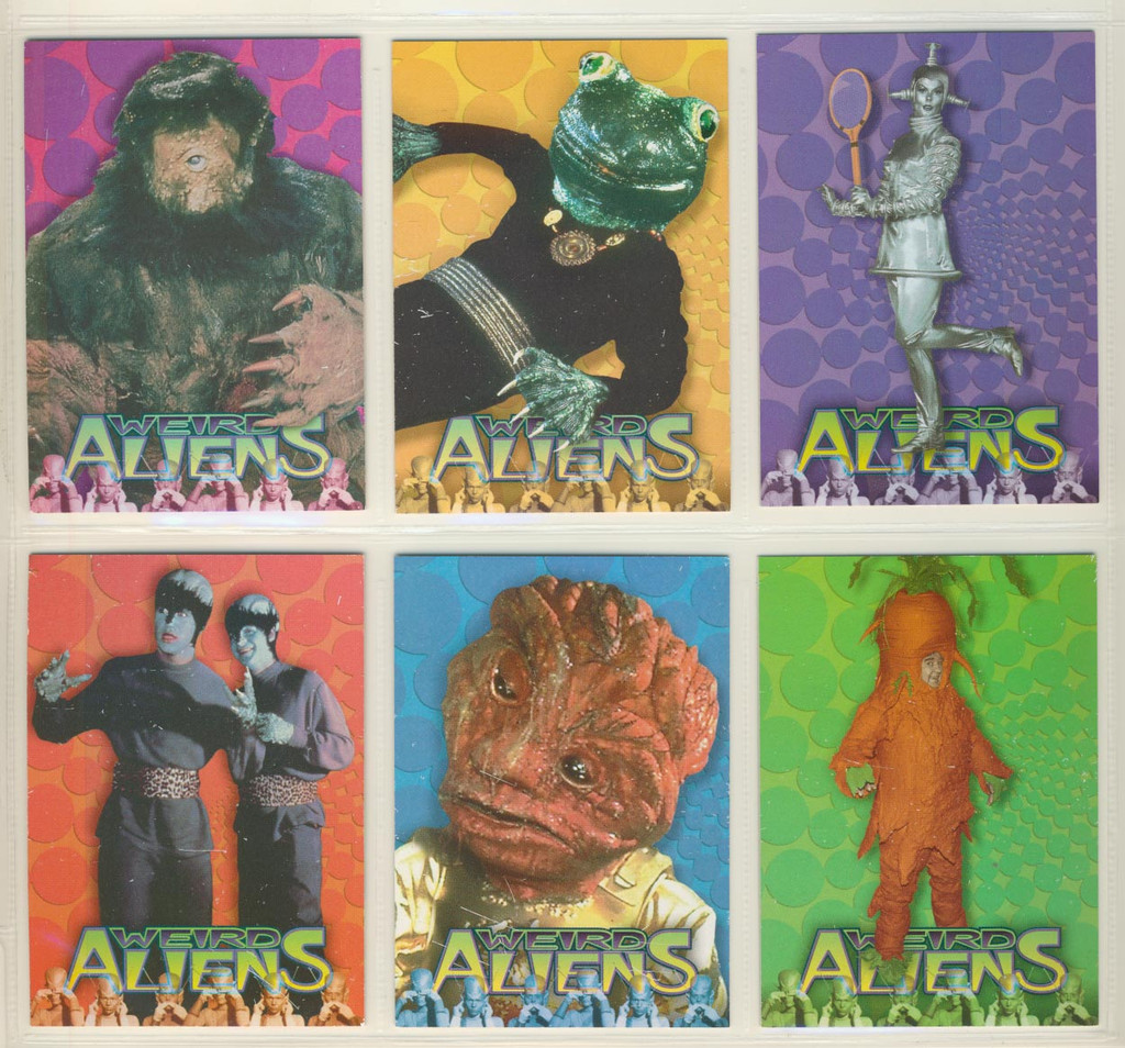 1997 Space Productions Lost In Space Weird Aliens Foil Insert Set Of 6  #*